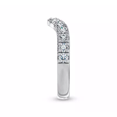 Linda Curved Pavé Lab Diamond Band (3mm)