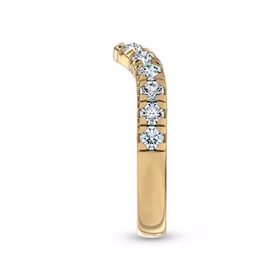 Boda Curved Pavé Lab Diamond Band (3mm)
