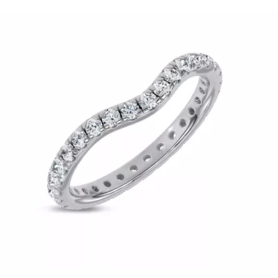 Linda Curved Lab Diamond Eternity Band (2mm)