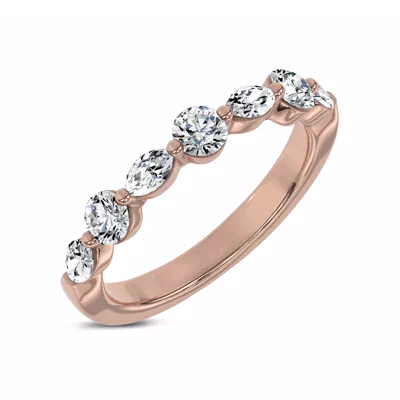 Alternating Marquise Lab Diamond Band