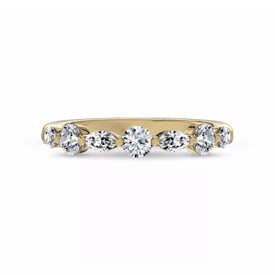 Alternating Marquise Diamond Band