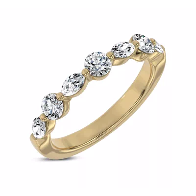 Alternating Marquise Diamond Band