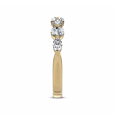 Alternating Marquise Diamond Band