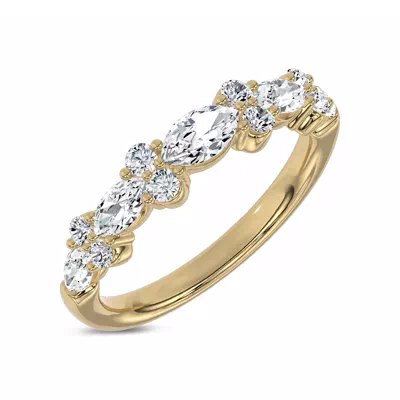 Marquise Duo Lab Diamond Band
