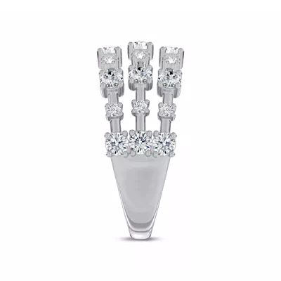 Starlight Triple Row Lab Diamond Band