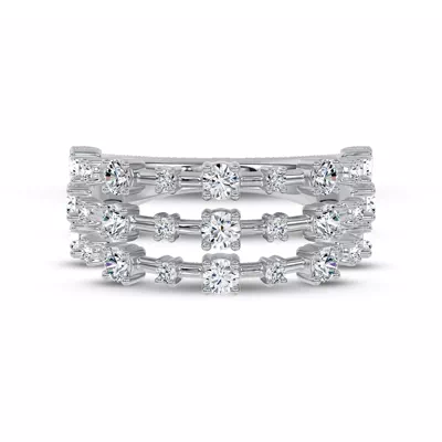 Starlight Triple Row Diamond Band