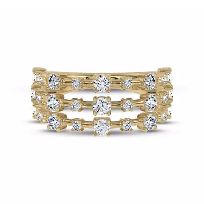 Starlight Triple Row Lab Diamond Band