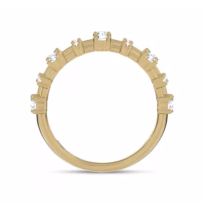 Starlight Triple Row Diamond Band