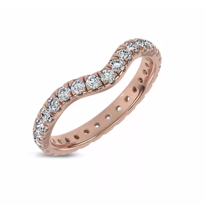 Linda Curved Lab Diamond Eternity Band (2.5mm)