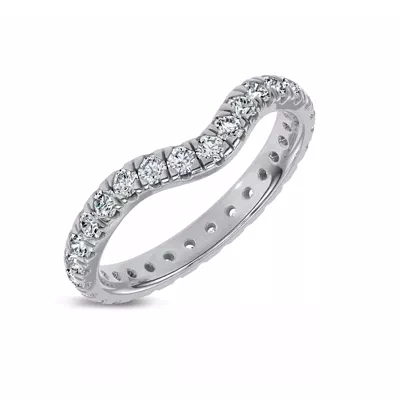 Linda Curved Lab Diamond Eternity Band (2.5mm)
