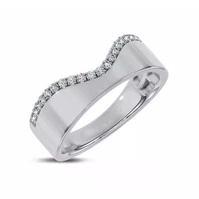 Costa Wide Pavé Diamond Band
