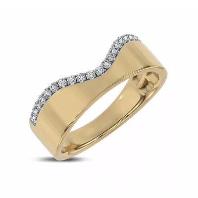 Costa Wide Pavé Lab Diamond Band