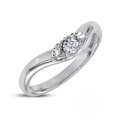 Elysium Curved Diamond Band