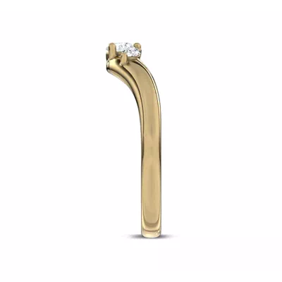 Elysium Curved Lab Diamond Band