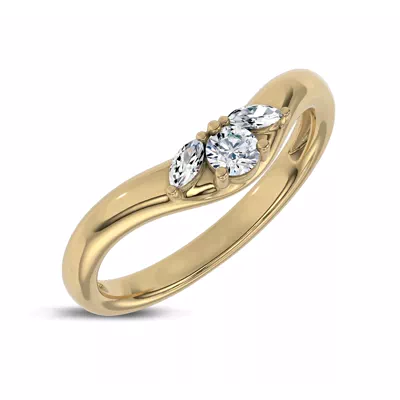 Elysium Curved Diamond Band