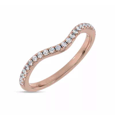 Linda Curved Pavé Diamond Band (1.5mm)