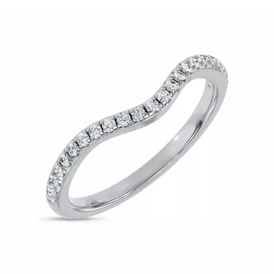 Boda Curved Pavé Diamond Band (1.5mm)