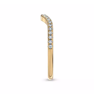 Boda Curved Pavé Lab Diamond Band (1.5mm)