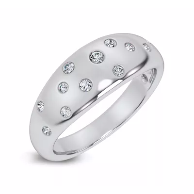 Lustra Wide Lab Diamond Band