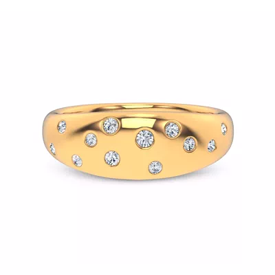 Lustra Wide Diamond Band