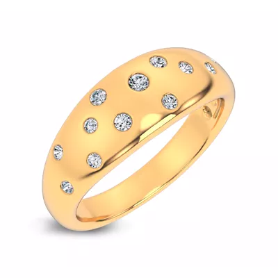 Lustra Wide Diamond Band