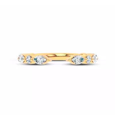 Cole Round And Marquise Diamond Open Band