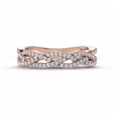 Braided Pavé Lab Diamond Band
