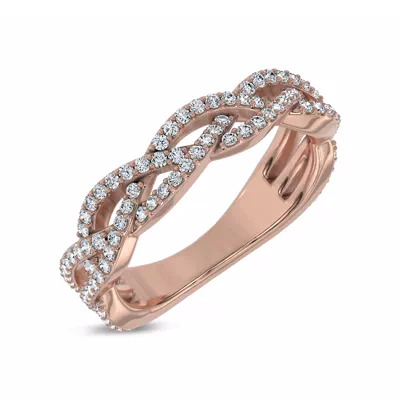 Braided Pavé Lab Diamond Band