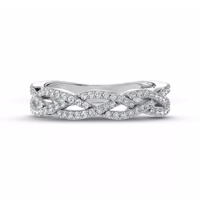 Braided Pavé Lab Diamond Band