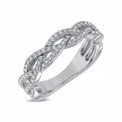 Braided Pavé Lab Diamond Band