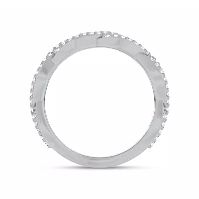 Braided Pavé Diamond Band