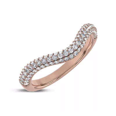 Crescendo Triple Row Pavé Lab Diamond Band