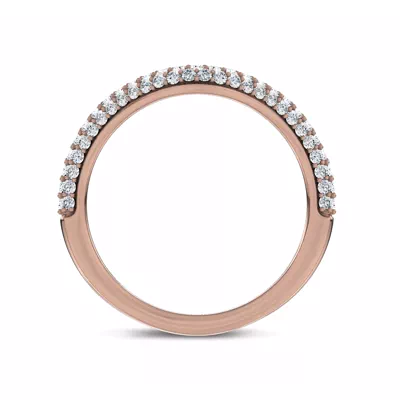 Crescendo Triple Row Pavé Lab Diamond Band