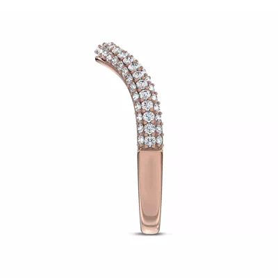 Crescendo Triple Row Pavé Lab Diamond Band