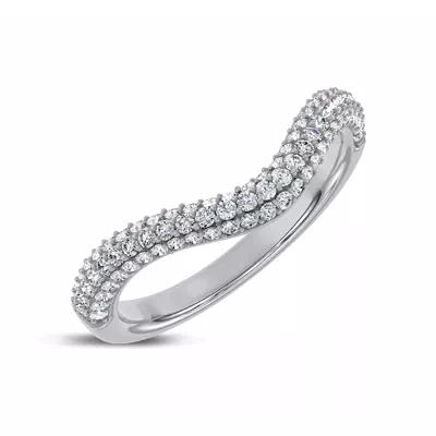 Crescendo Triple Row Pavé Diamond Band