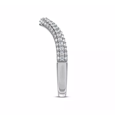 Crescendo Triple Row Pavé Diamond Band