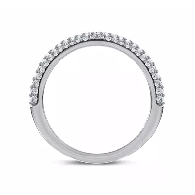 Crescendo Triple Row Pavé Lab Diamond Band