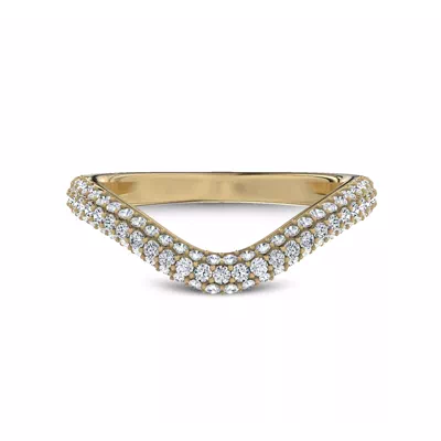 Crescendo Triple Row Pavé Lab Diamond Band