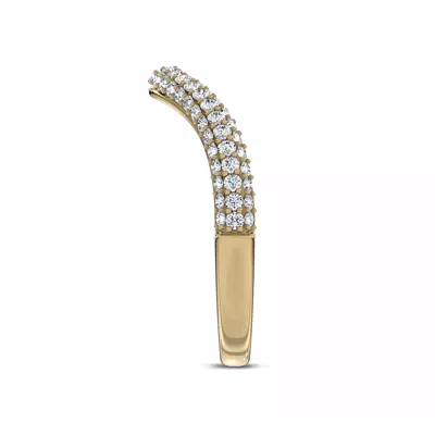 Crescendo Triple Row Pavé Lab Diamond Band