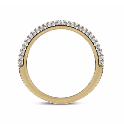 Crescendo Triple Row Pavé Diamond Band