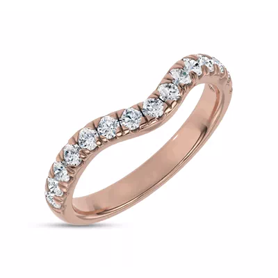 Linda Curved Pavé Diamond Band (2.5mm)