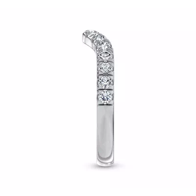 Linda Curved Pavé Lab Diamond Band (2.5mm)