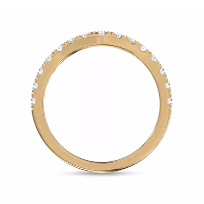 Boda Curved Pavé Lab Diamond Band (2.5mm)