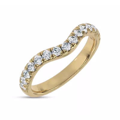 Boda Curved Pavé Diamond Band (2.5mm)