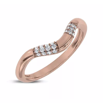 Echo Curved Pavé Lab Diamond Band