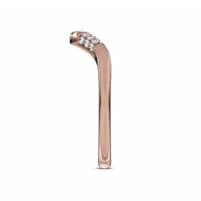 Echo Curved Pavé Lab Diamond Band