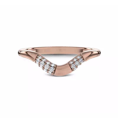 Echo Curved Pavé Diamond Band