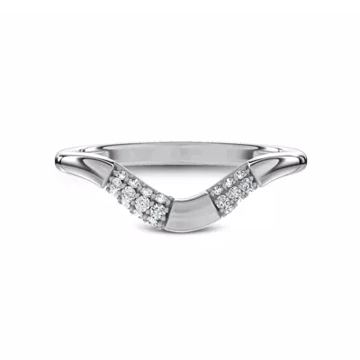 Echo Curved Pavé Diamond Band