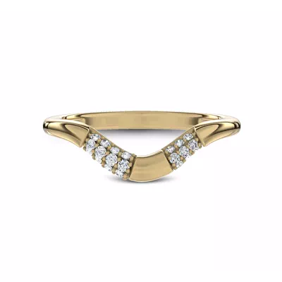 Echo Curved Pavé Lab Diamond Band