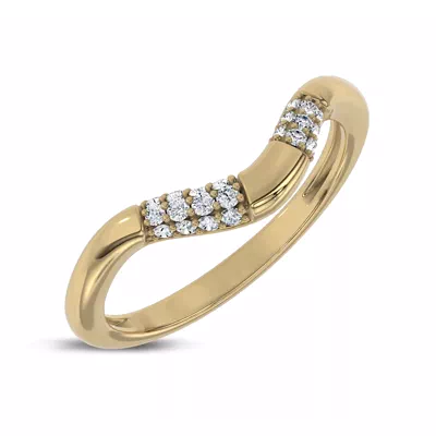 Echo Curved Pavé Lab Diamond Band